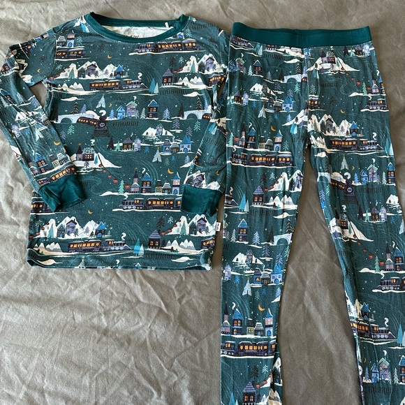 Little Sleepies Other - Little Sleepies Teal Mountain Village Pajama Set
